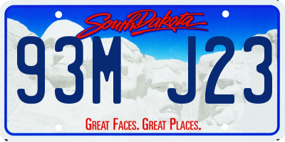 SD license plate 93MJ23