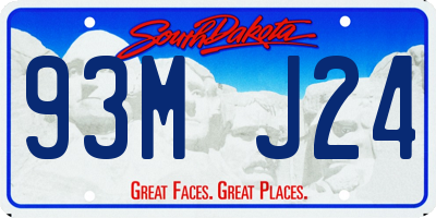 SD license plate 93MJ24