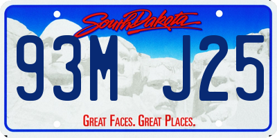 SD license plate 93MJ25