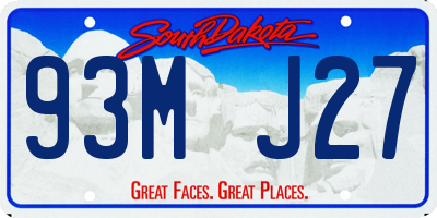 SD license plate 93MJ27