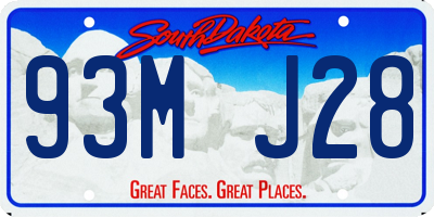 SD license plate 93MJ28