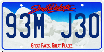 SD license plate 93MJ30