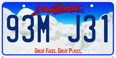 SD license plate 93MJ31