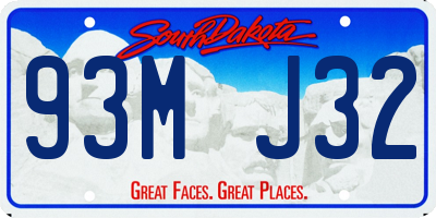 SD license plate 93MJ32