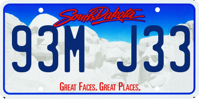 SD license plate 93MJ33
