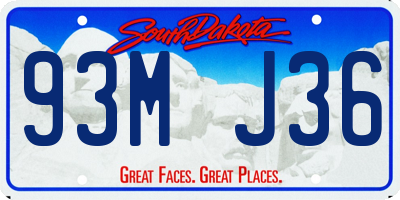 SD license plate 93MJ36