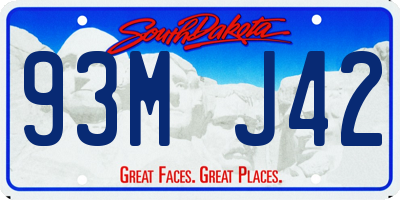 SD license plate 93MJ42