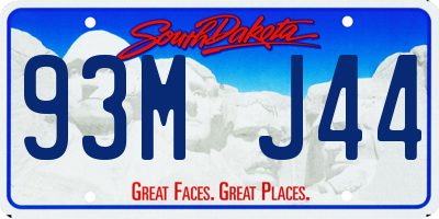 SD license plate 93MJ44