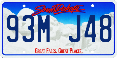 SD license plate 93MJ48