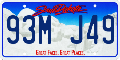 SD license plate 93MJ49