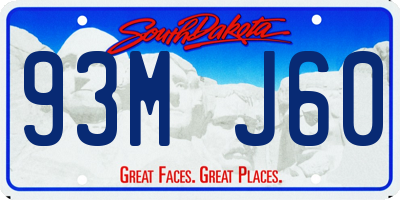 SD license plate 93MJ60