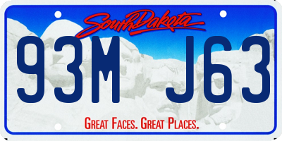 SD license plate 93MJ63