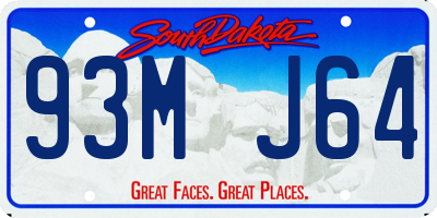 SD license plate 93MJ64