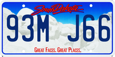 SD license plate 93MJ66