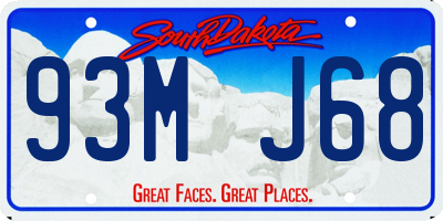 SD license plate 93MJ68