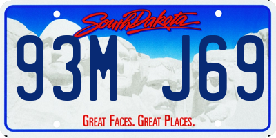 SD license plate 93MJ69