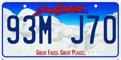 SD license plate 93MJ70