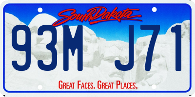 SD license plate 93MJ71