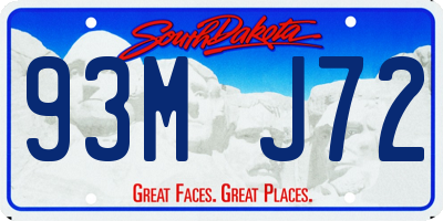 SD license plate 93MJ72