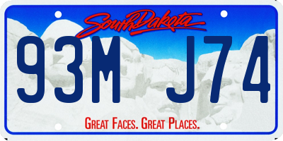 SD license plate 93MJ74