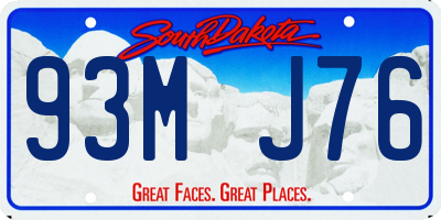 SD license plate 93MJ76