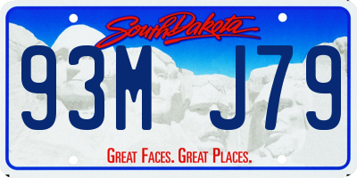 SD license plate 93MJ79