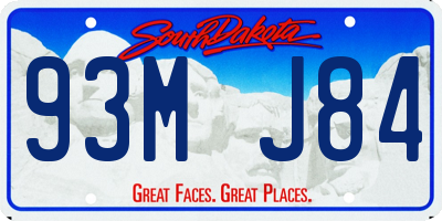 SD license plate 93MJ84