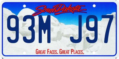 SD license plate 93MJ97