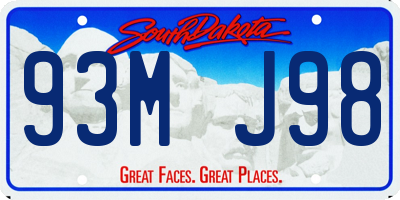 SD license plate 93MJ98