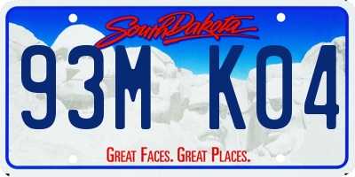 SD license plate 93MK04