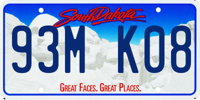 SD license plate 93MK08