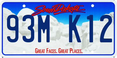 SD license plate 93MK12