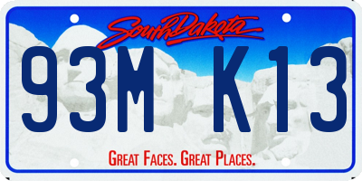 SD license plate 93MK13