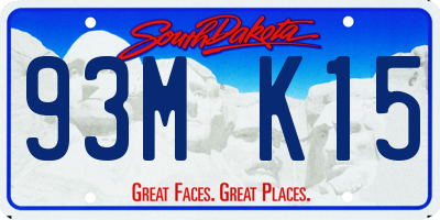 SD license plate 93MK15