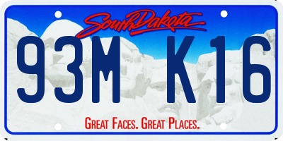 SD license plate 93MK16