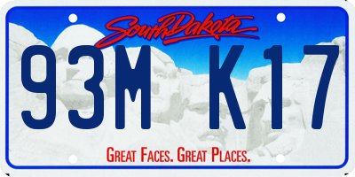 SD license plate 93MK17