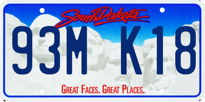 SD license plate 93MK18