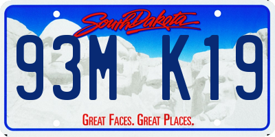 SD license plate 93MK19