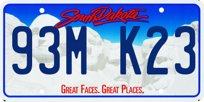 SD license plate 93MK23