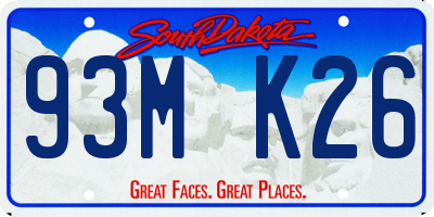 SD license plate 93MK26