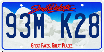 SD license plate 93MK28