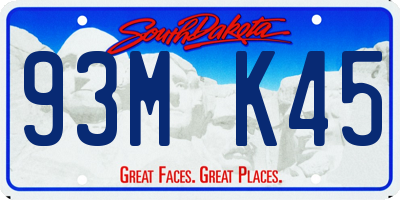 SD license plate 93MK45