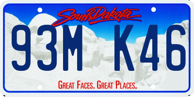 SD license plate 93MK46