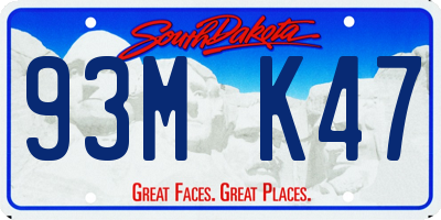 SD license plate 93MK47