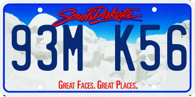 SD license plate 93MK56