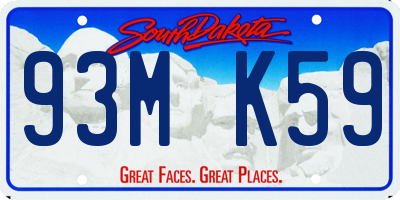 SD license plate 93MK59
