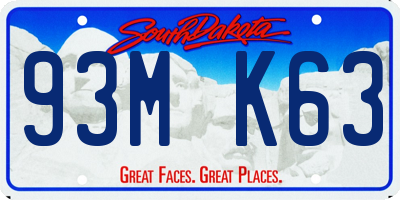 SD license plate 93MK63