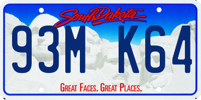 SD license plate 93MK64