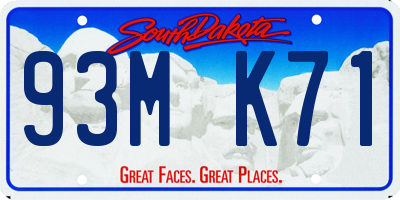 SD license plate 93MK71