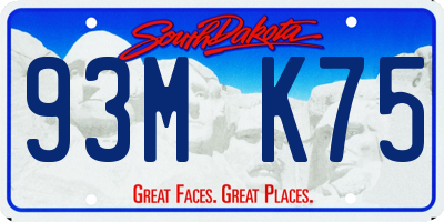 SD license plate 93MK75